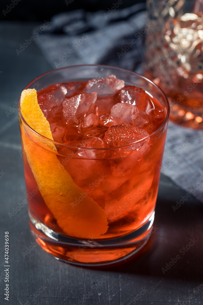 Boozy Refreshing Tequila La Rosita Negroni Cocktail Boozy Refreshing Tequila La Rosita Negroni Cocktail