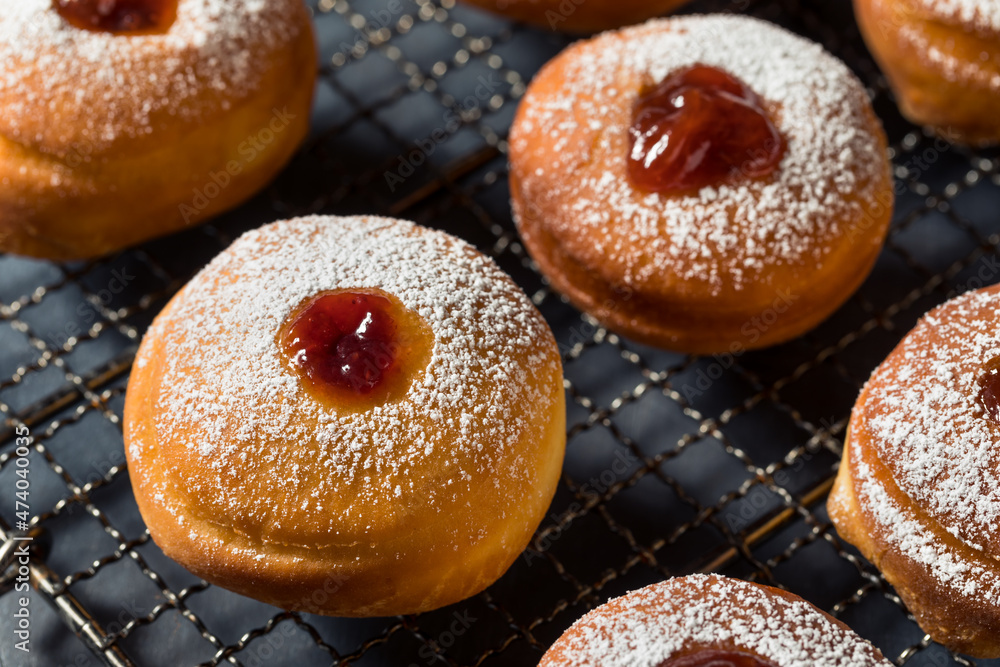 Homemade Jewish Sufganiyot Jelly Donuts Homemade Jewish Sufganiyot Jelly Donuts