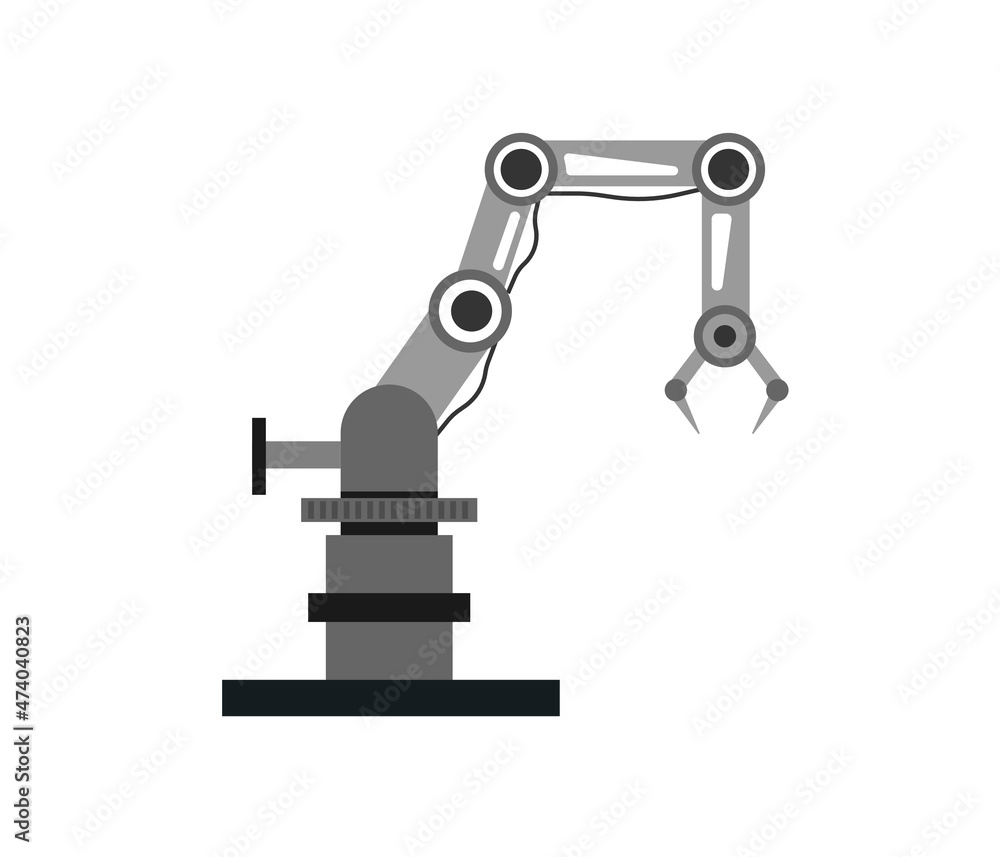 Automation Line Icon. Robotic technology concept, Robotic hand sign on white background.

