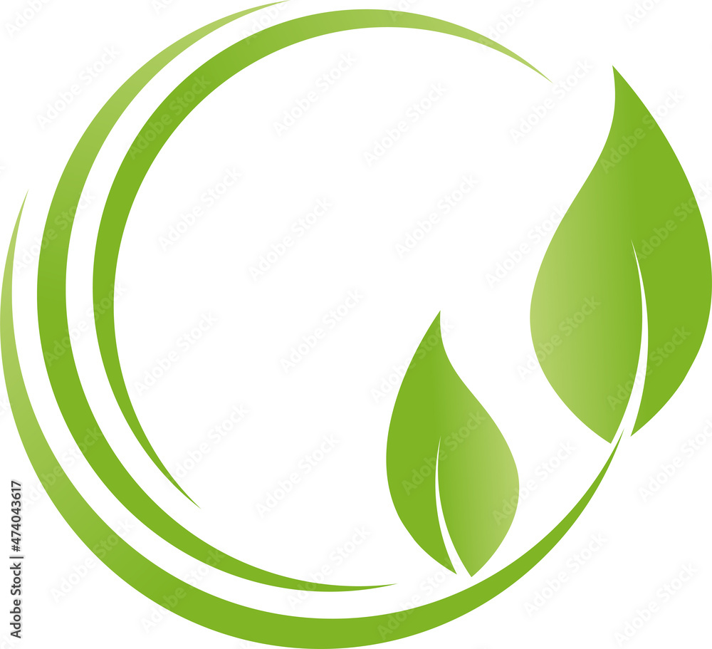 Zwei Blätter, Kreise, Pflanze, Gärtner, Heilpraktiker, Logo Zwei Blätter, Kreise, Pflanze, Gärtner, Heilpraktiker, Logo