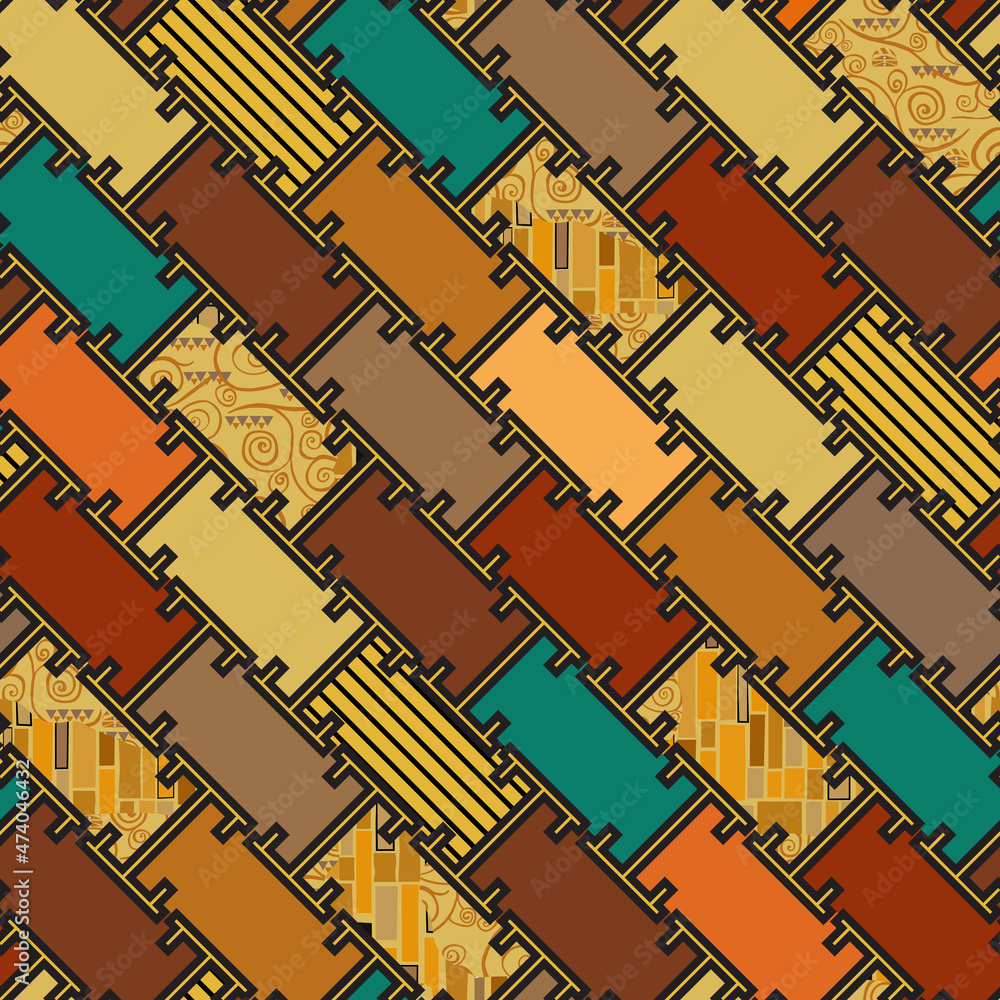 Obraz premium seamless pattern abstract in style Klimt