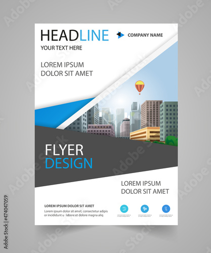 Brochure flyer design template. Leaflet cover presentation, book cover