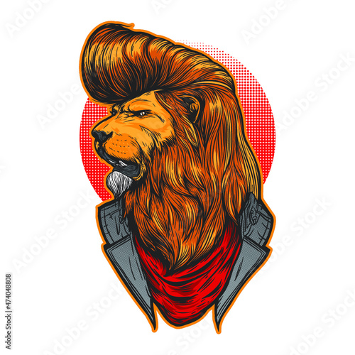 Cool rebell lion photo