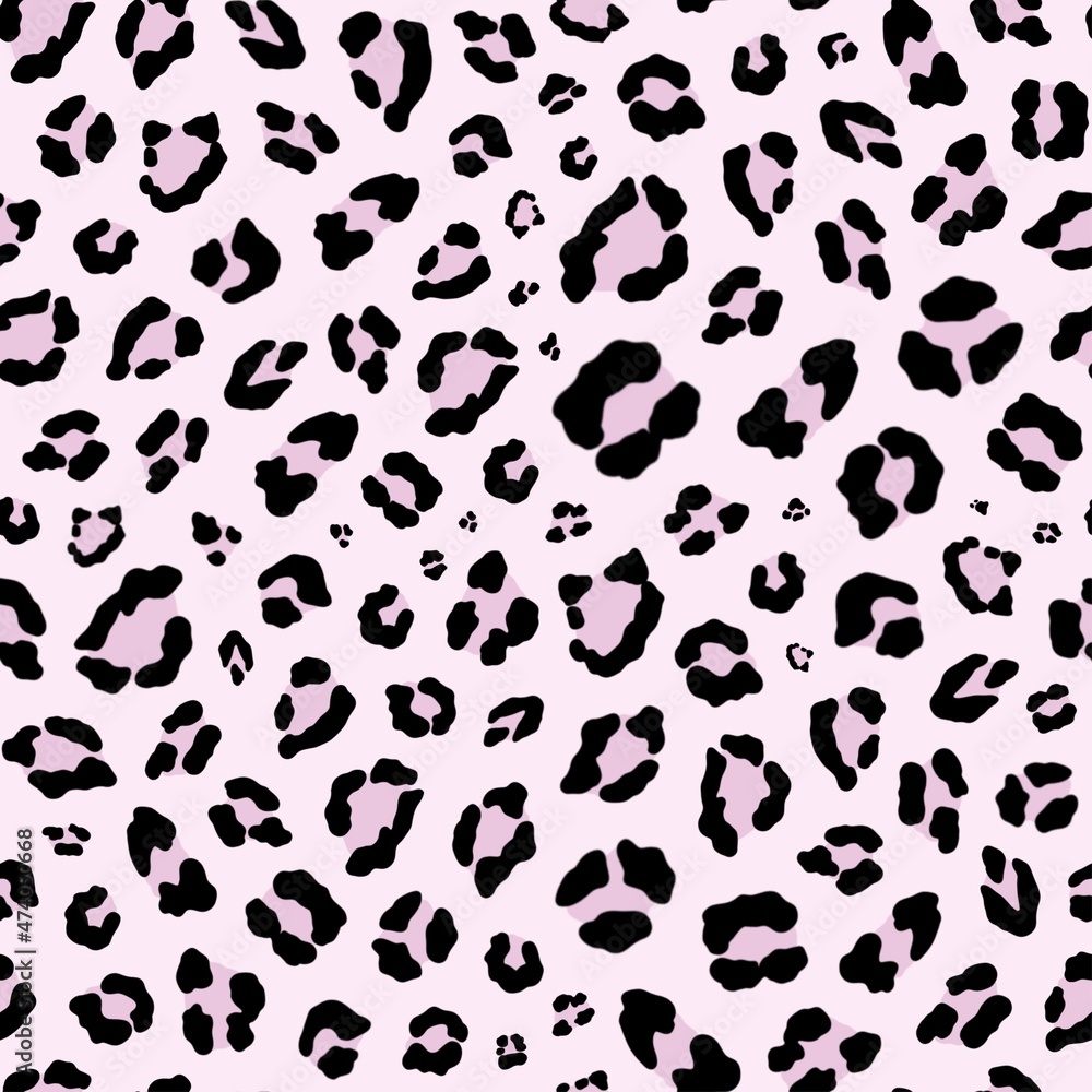 Fototapeta premium Pink Leopard Seamless Repeat Pattern