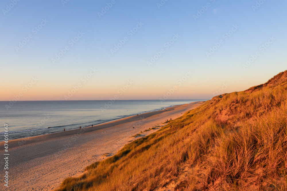Beautiful dune landscape in the evening on Sylt Beautiful dune landscape in the evening on Sylt