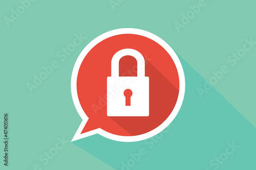 Tooltip icon with a closed lock pad for website, application, printing, document, poster design, etc. vector EPS10