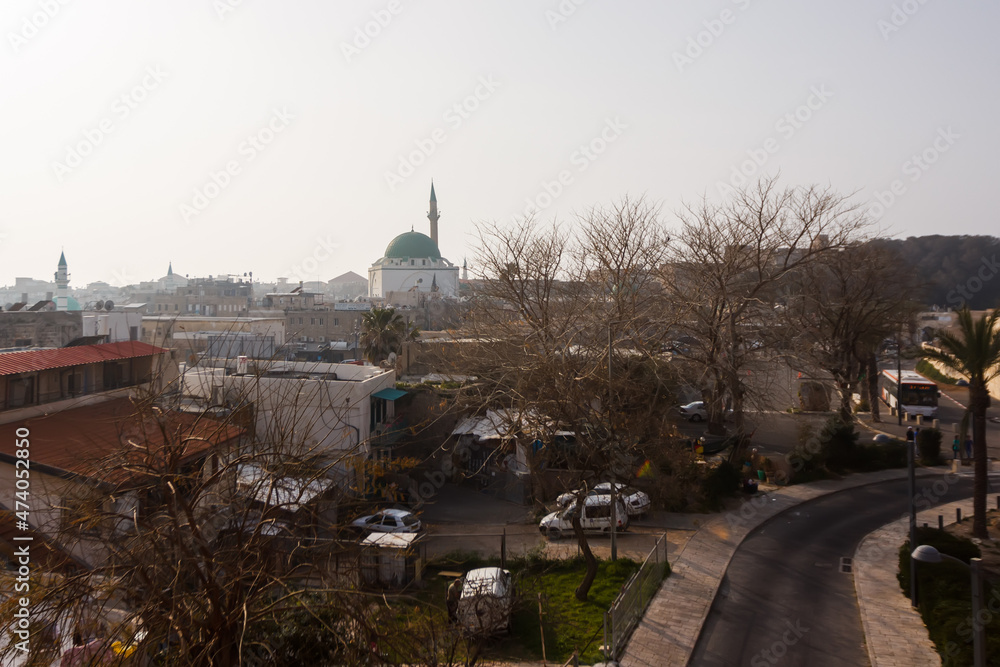 Fototapeta premium The territory of the fortress and the city of Akko