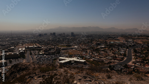 view of El Paso and Ciudad Juarez. Texas photo