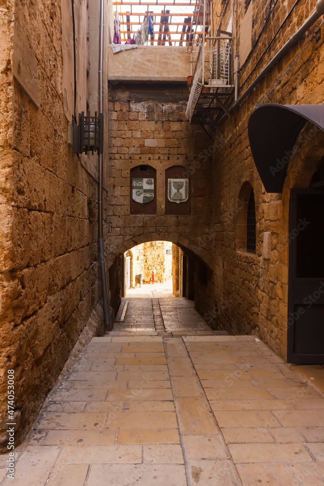 Streets of the city of the Akko fortress
