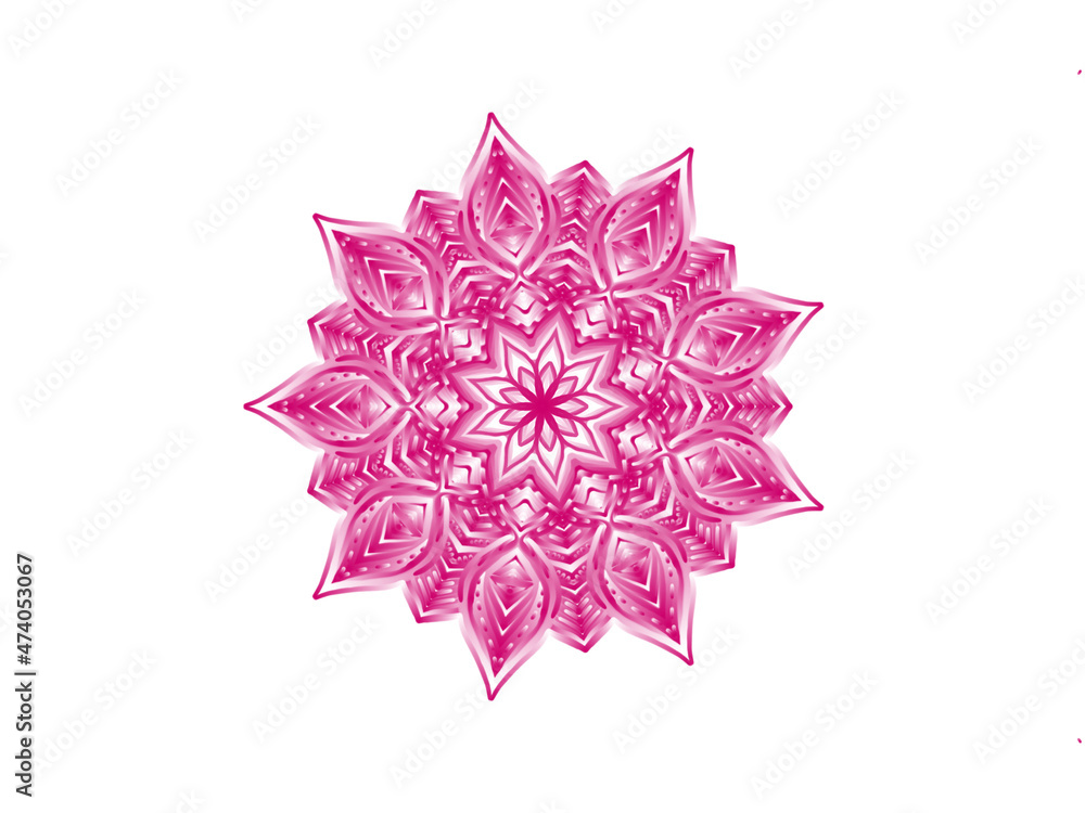 pink and white girly mandala ornament pink and white girly mandala ornament