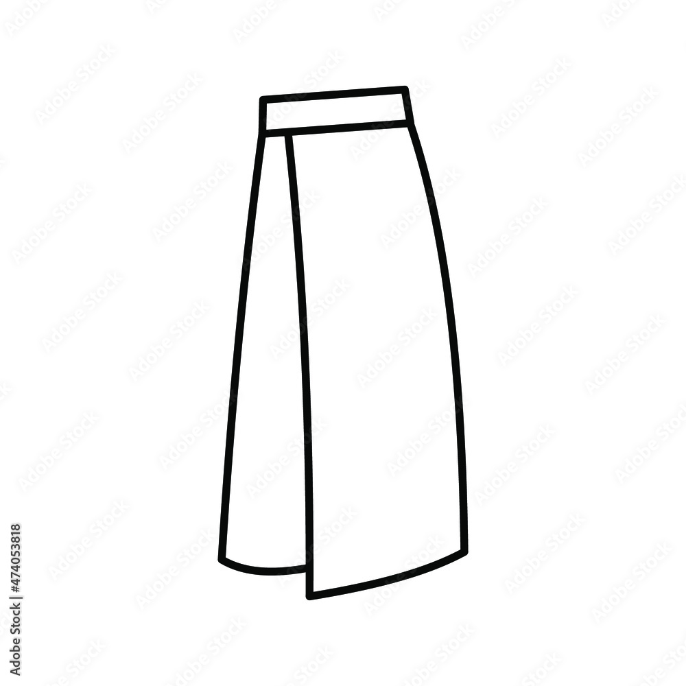 Naklejka premium skirt icon. Fashion sign. Vector illustration