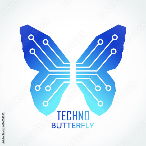 circuit board butterfly logo
