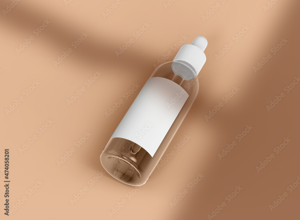 Top view Glass Dropper Bottle Top view Glass Dropper Bottle