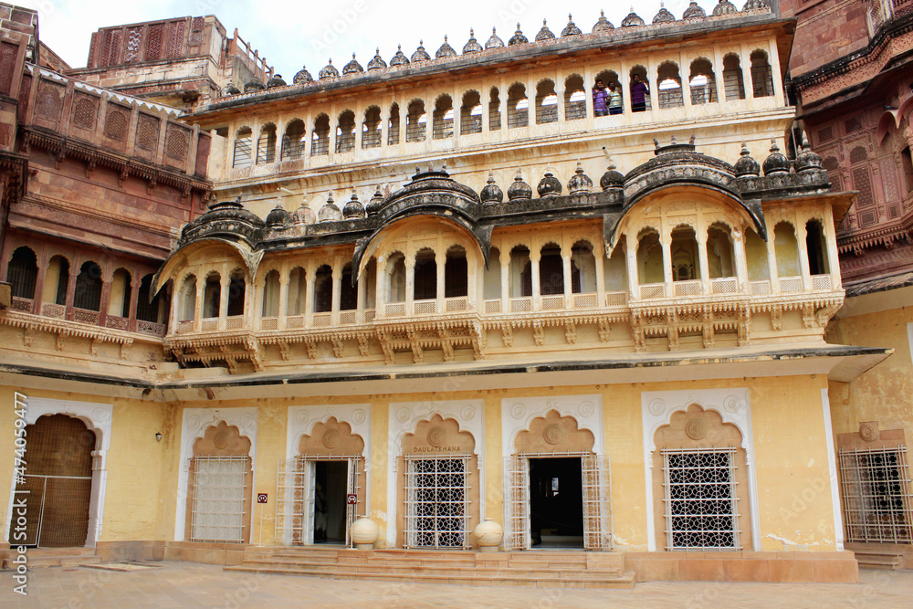 The courtyard of the Mehrangarh Fort. Jodhpur, India 