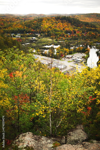 Eagle's Nest lookout and conservation area located in Bancroft, Ontario. Canadian forest during the autumn season.
