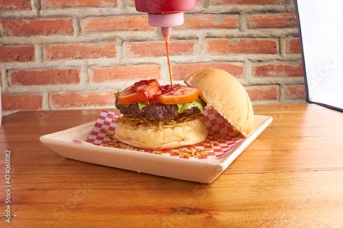 burger meat tasty fast food