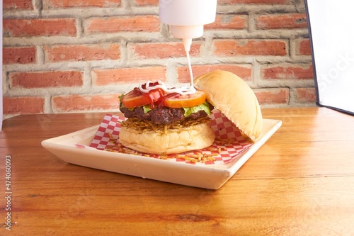 burger meat tasty fast food