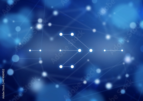 Netzwerkverbindung mit Pfeil nach vorne