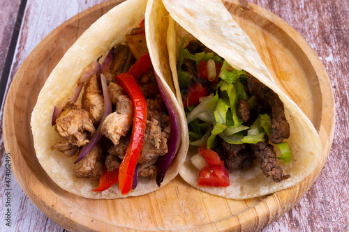 tasty mexican food burritos anda nachos