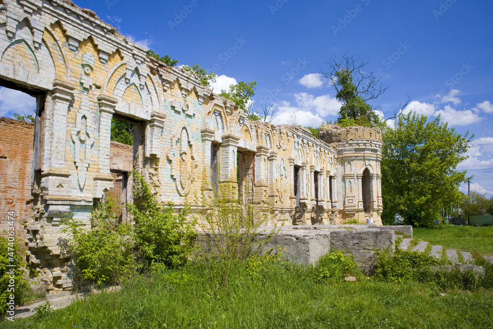 Ruins of the Von Der Osten Saken Palace in Nemeshaevo (of Mirotskoe), Kyiv region, Ukraine