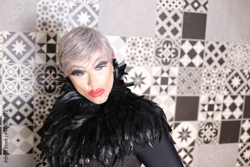 Obraz na płótnie Stunning drag queen close up