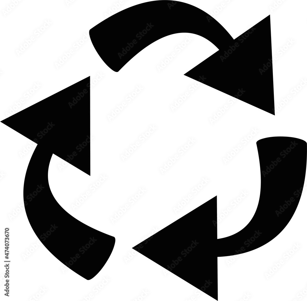 Vector illustration of recycle symbol icon Vector illustration of recycle symbol icon