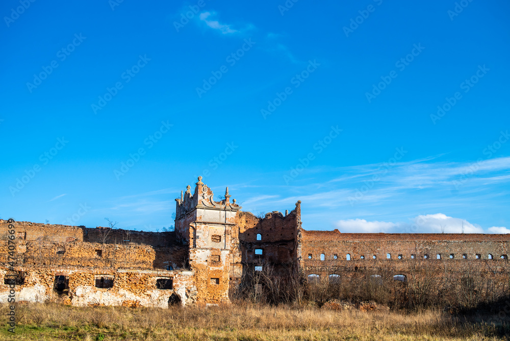 Old fortress castle ruins architecture elements Old fortress castle ruins architecture elements