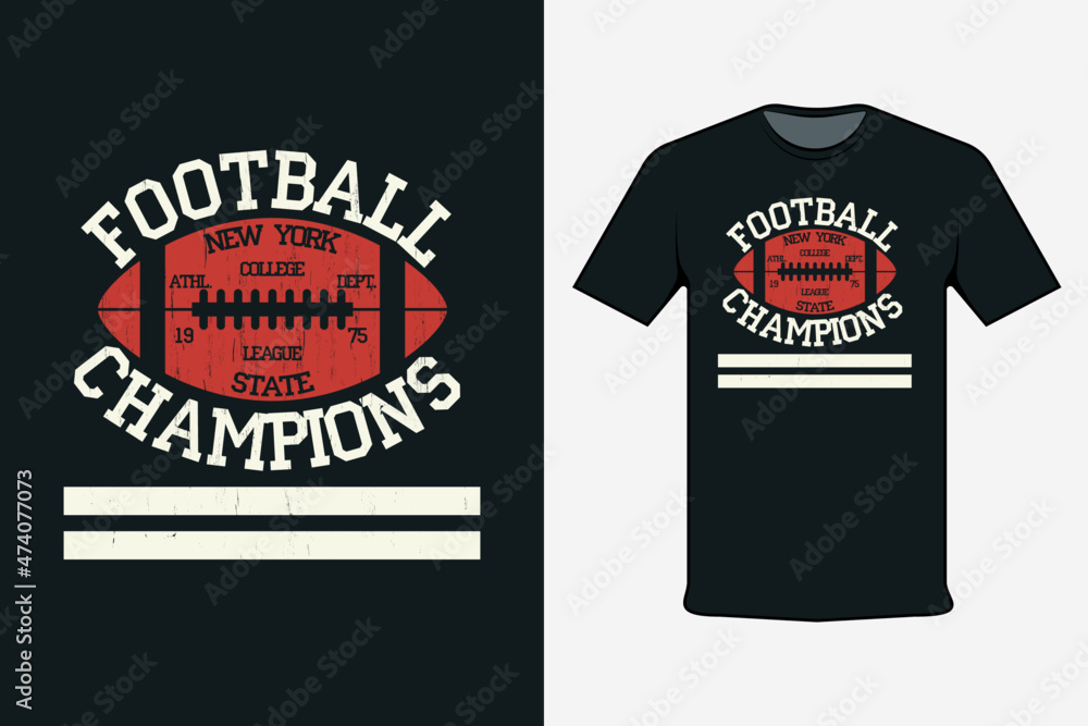 Football New York Champions T-shirt Printing Design Football New York Champions T-shirt Printing Design