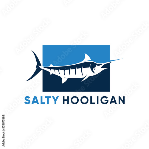 blue marlin fish logo inspiration