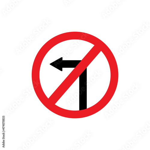 forbidden - road sign. Stop road sign with hand gesture. Vector red do not enter traffic sign.
