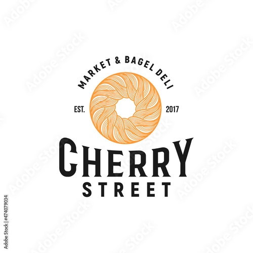 Bagel bakery logo inspiration, street food