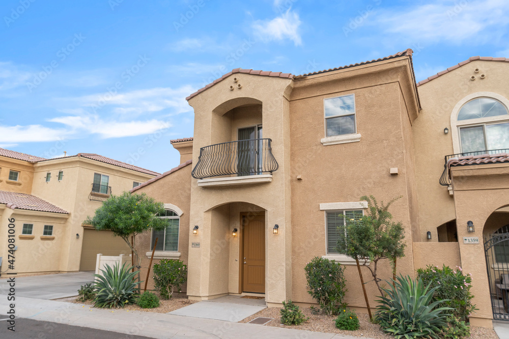 A dark orange house in Arizona