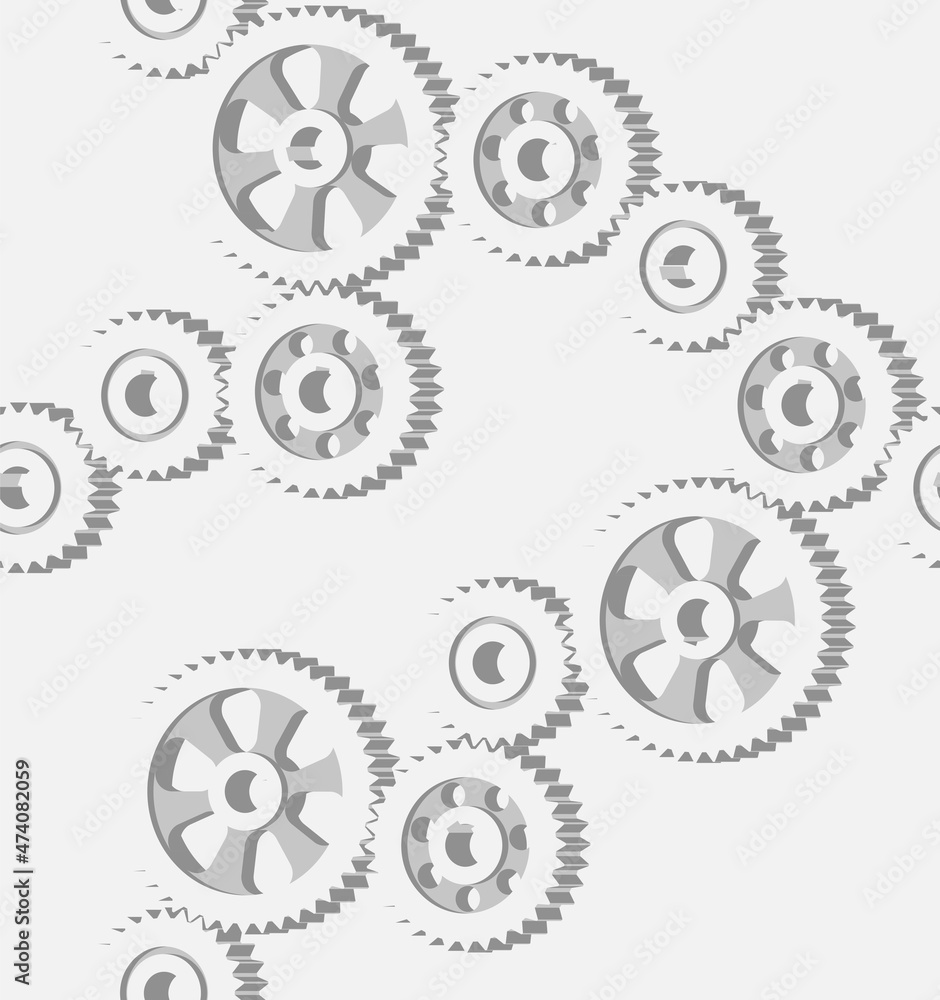Cogwheels seamless pattern. Isometric vector illustration. Cogwheels seamless pattern. Isometric vector illustration.