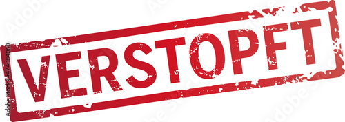 roter Stempel Verstopft
