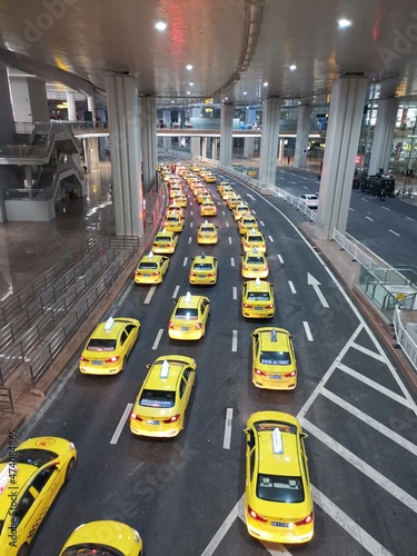 Taxis line before Chongqing airport photo