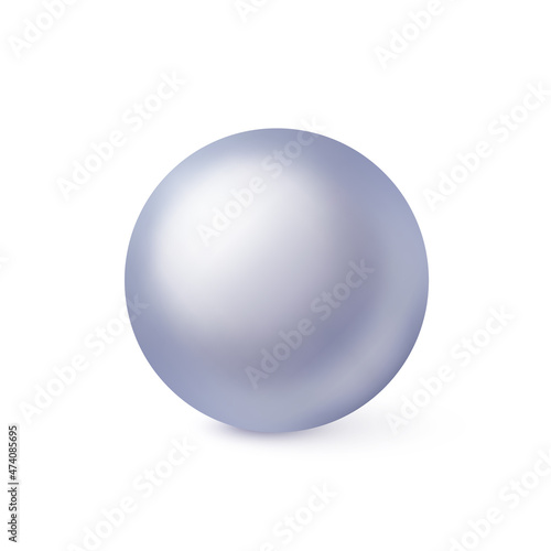 Illustration of Christmas Tree Ball Template in Gray Colors with Shadow Effect on White Backdrop