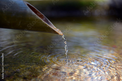 手水鉢　水滴 photo