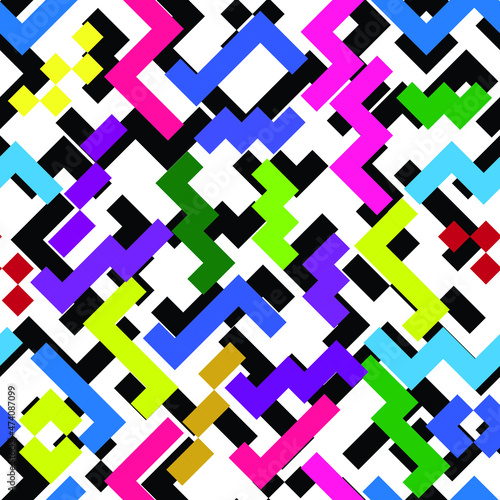 minimal background. Seamless pattern 80's - 90's years memphis design
