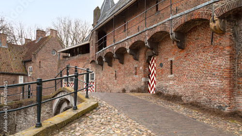 Old city gate the Koppelpoort in the medieval city of Amersfoort. photo