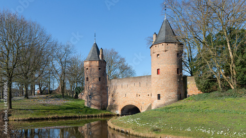 medieval water gate Monnikendam built as part of the second city wall of historic Amersfoort. in the Netherlands