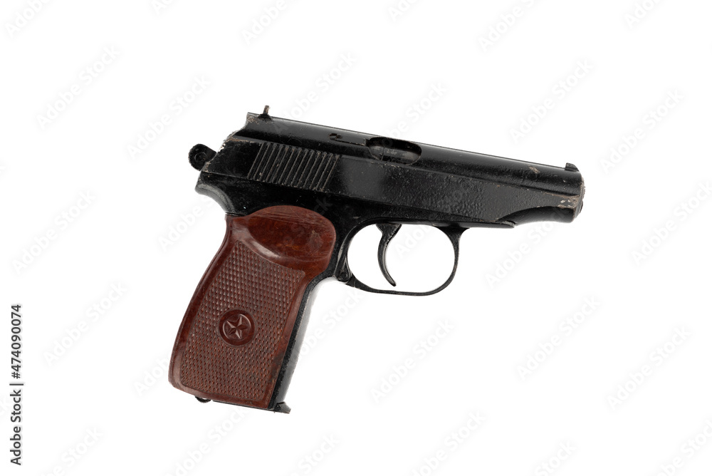 Used makarov pistol isolated on white background. Used makarov pistol isolated on white background.