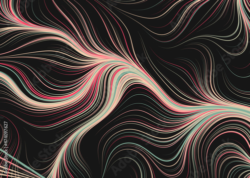 Abstract Perlin Noise Geometric Pattern generative computational art illustration