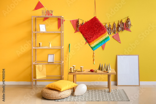 Interior of stylish room wi...