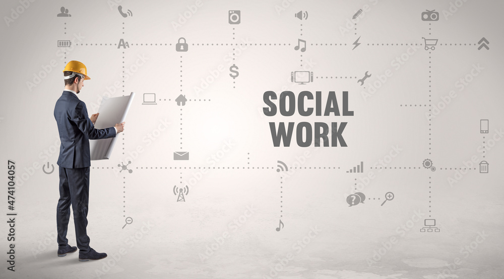 Engineer working on a new social media Engineer working on a new social media