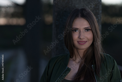Portrait of a beautiful girl with flowing hair and a black background. Black and white photography concept. Free Download Portrait of a beautiful girl with flowing hair and a black background. Black and white photography concept. - GFXLoad