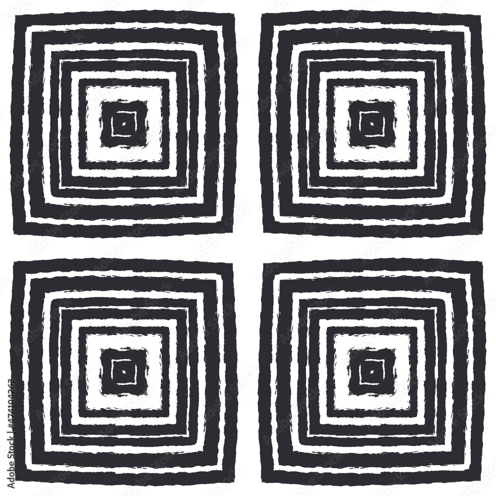 Medallion seamless pattern. Black symmetrical Medallion seamless pattern. Black symmetrical