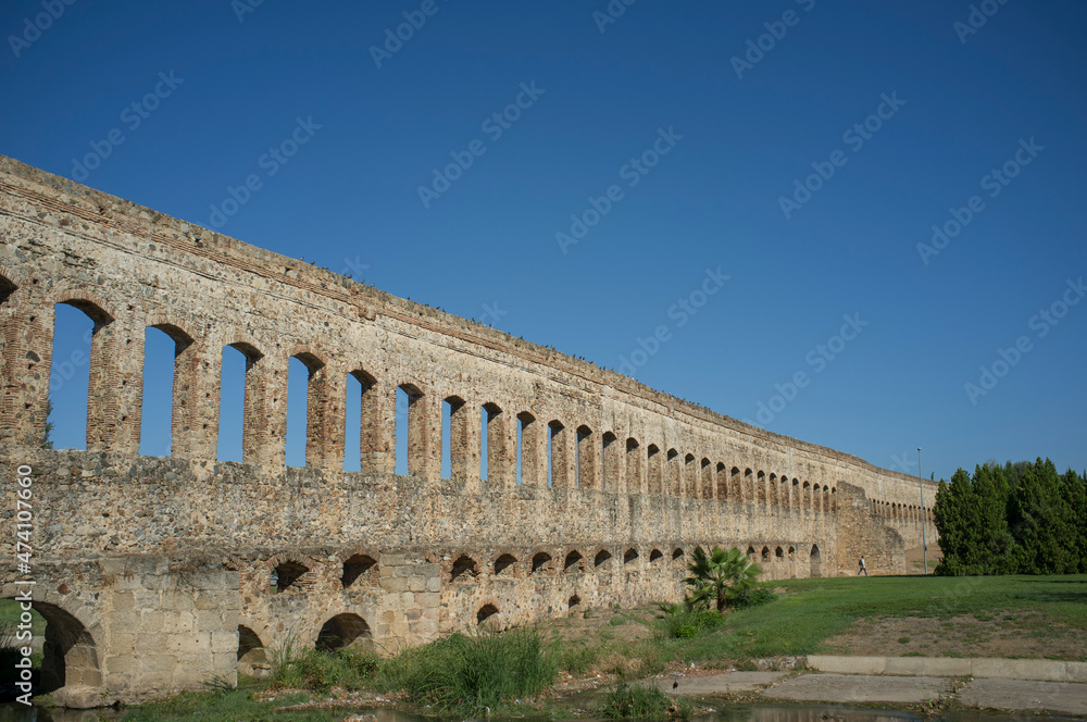 San Lazaro aqueduct medieval remains, Merida, Spain