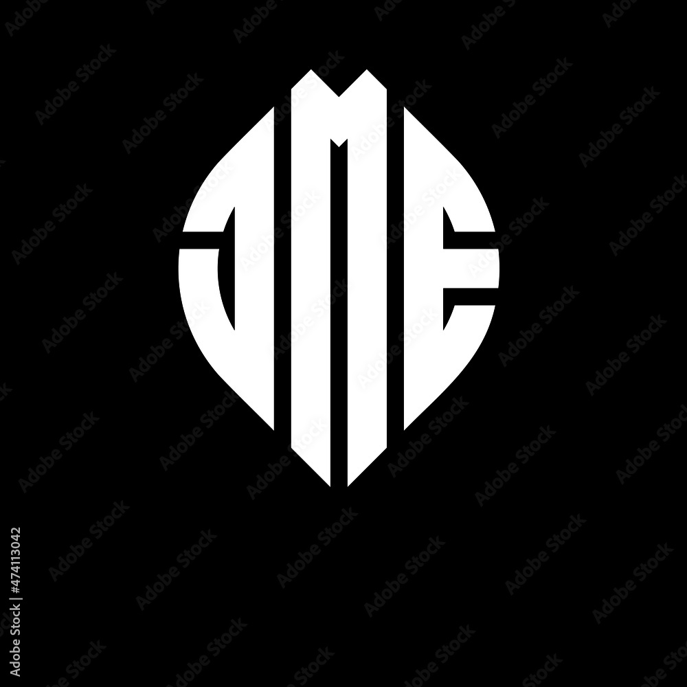 JME circle letter logo design with circle and ellipse shape. JME ...