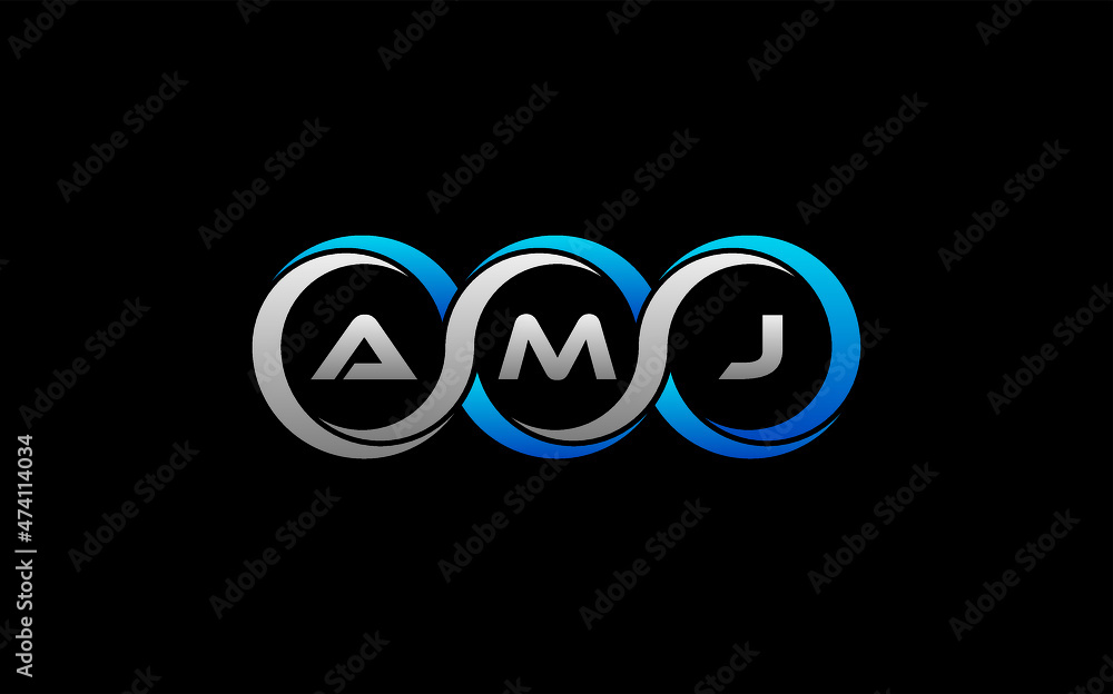 AMJ Letter Initial Logo Design Template Vector Illustration AMJ Letter Initial Logo Design Template Vector Illustration