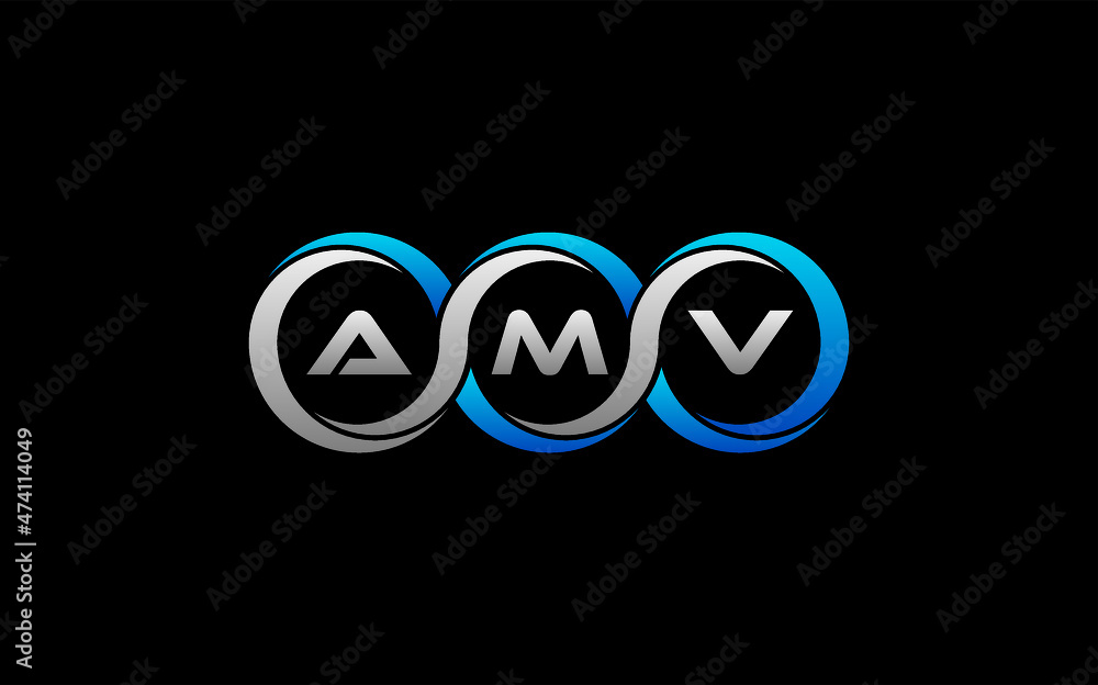 AMV Letter Initial Logo Design Template Vector Illustration AMV Letter Initial Logo Design Template Vector Illustration